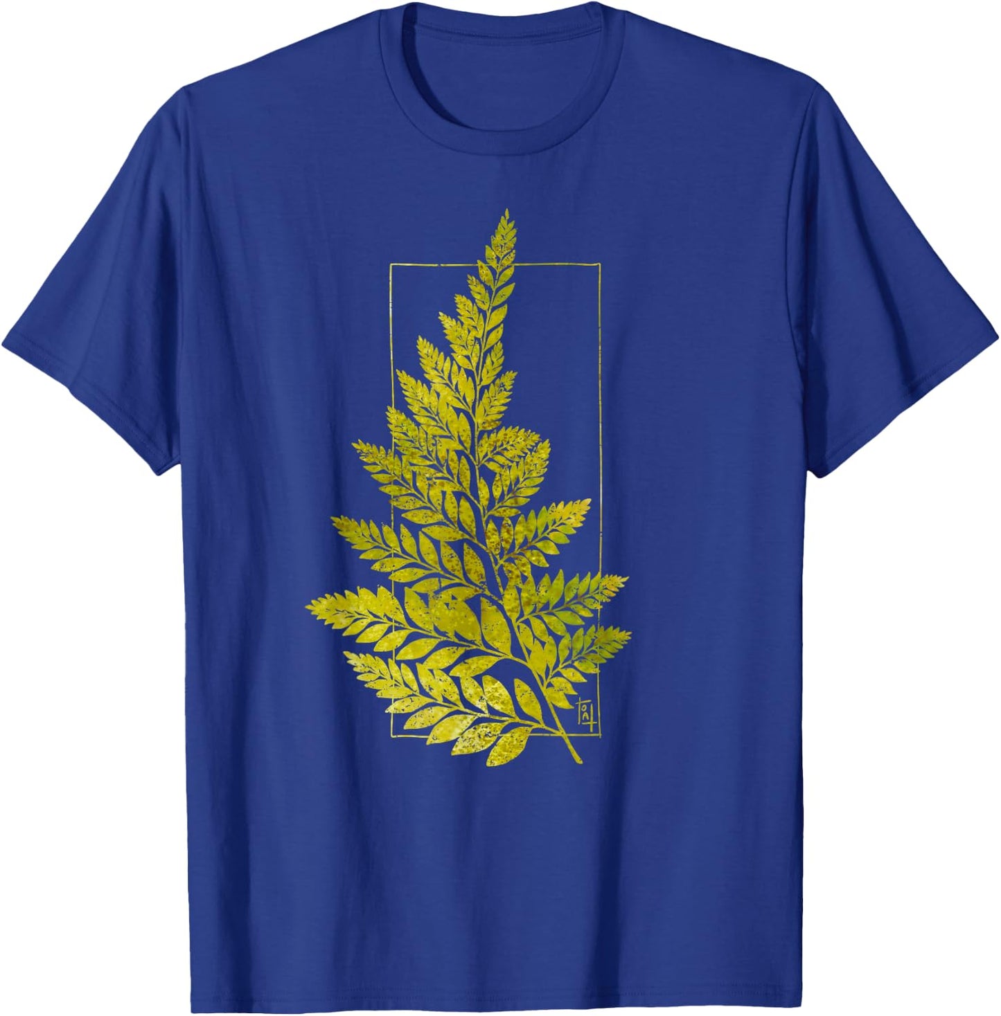 Fern Blockprint II T-Shirt - T-Shirt | Royal