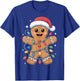 Gingerbread Man Tangled Christmas Lights T-Shirt - T-Shirt | Royal
