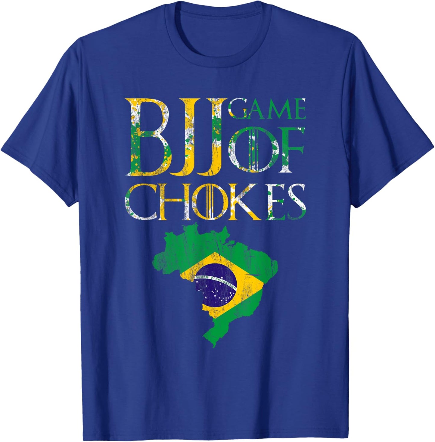 BJJ-Brazilian Jiu Jitsu Retro graphics T-Shirt - T-Shirt | Royal