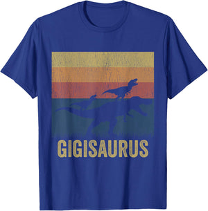Gigisaurus T Rex Dinosaur Gigi Saurus Matching Dinosaur T-Shirt - T-Shirt | Royal