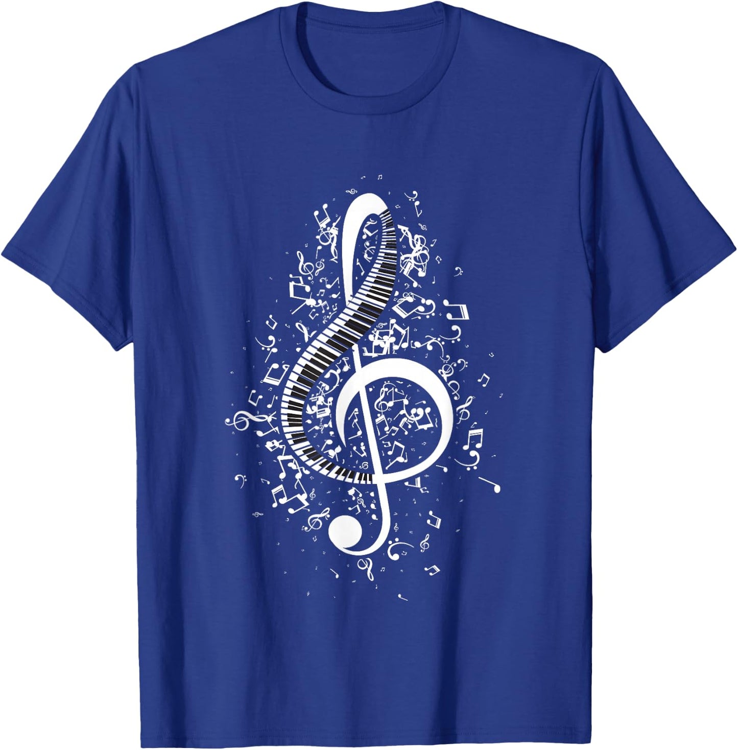 Treble Clef Keys - Piano Player Pianist Classical Music T-Shirt - T-Shirt | Royal
