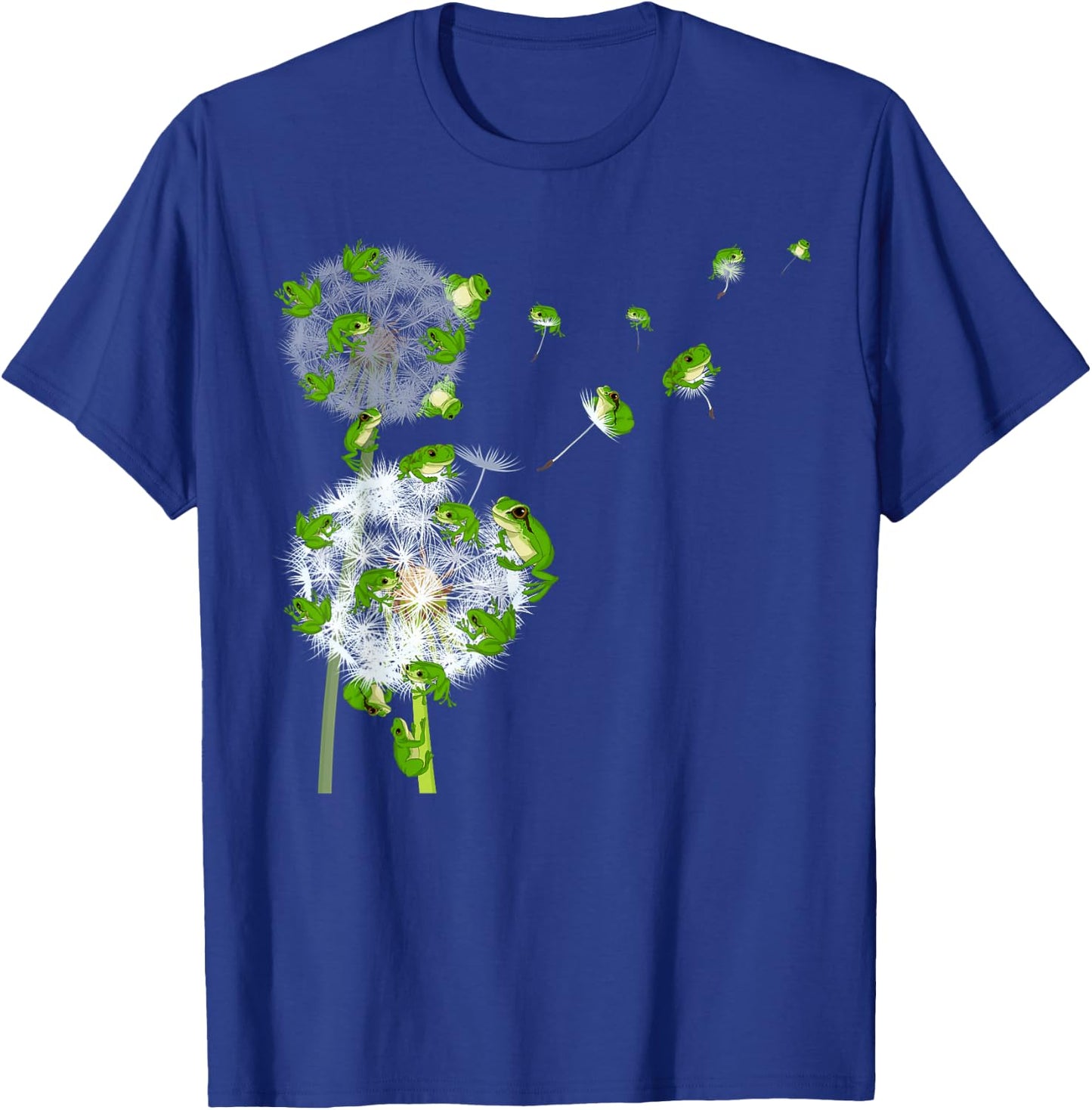 Rainforest Animal Lover Dandelion Amphibian Toad Flower Frog T-Shirt - T-Shirt | Royal