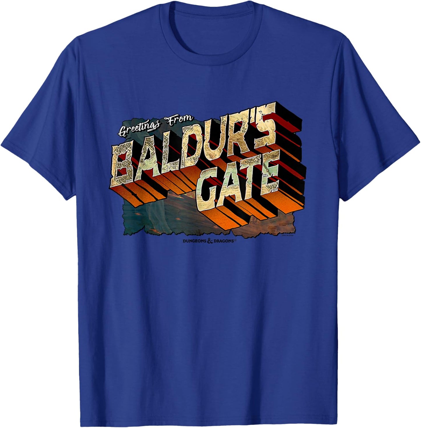 Dungeons & Dragons Greetings from Baldur's Gate T-Shirt - T-Shirt | Royal
