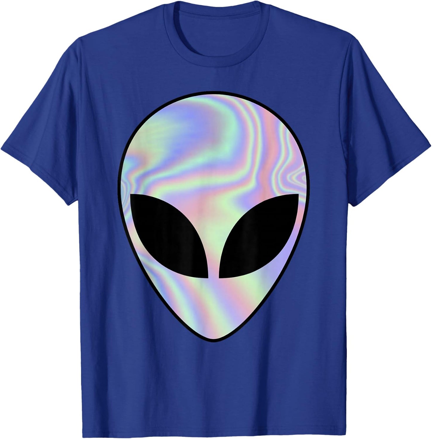 Alien Head Colorful Alien Rave Believe UFO T-Shirt - T-Shirt | Royal