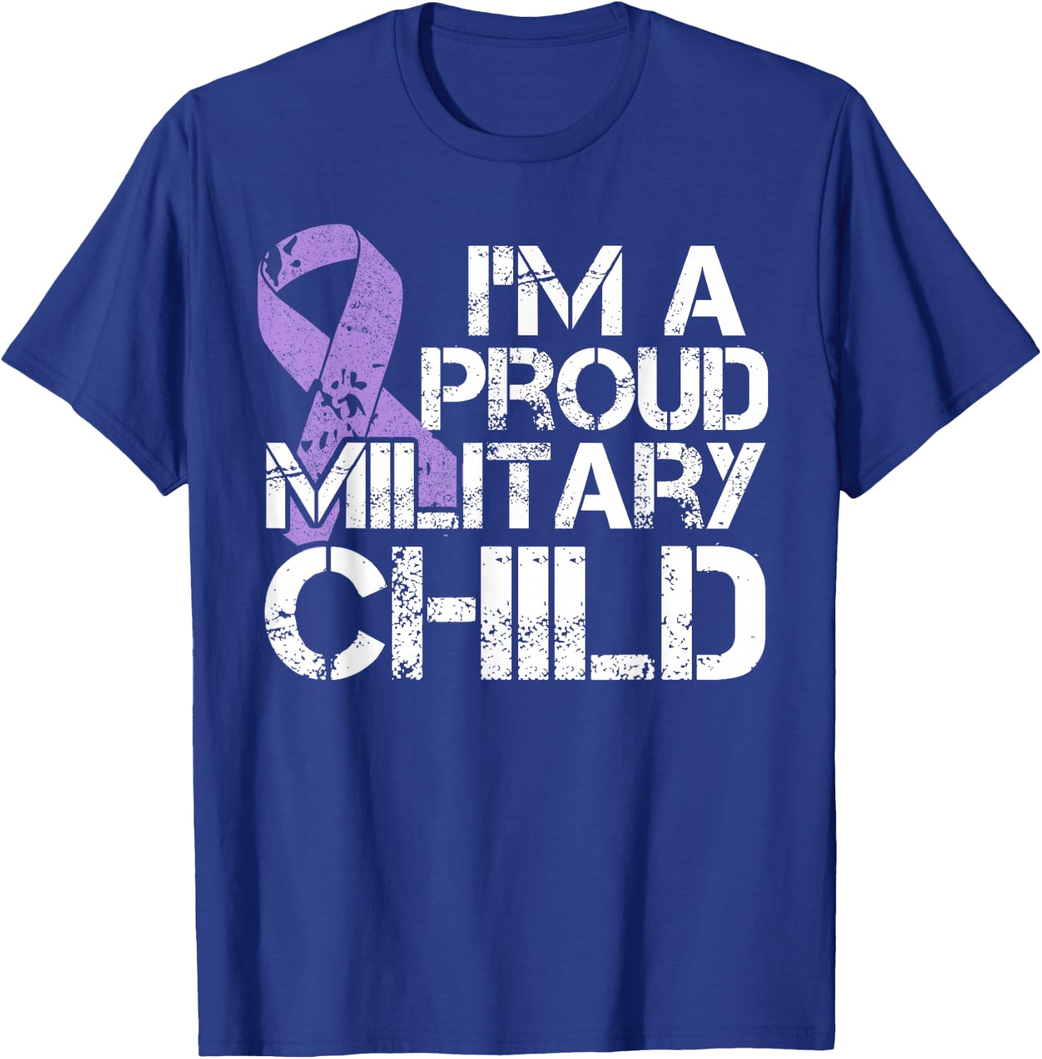 Military Child Month Purple Up Proud Military Child T-Shirt - T-Shirt | Royal