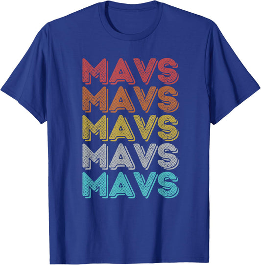 Vintage Retro Mavs T-Shirt - T-Shirt | Royal