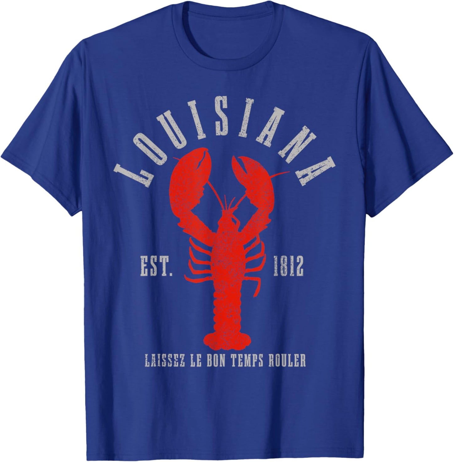 Louisiana Est. 1812 Crawfish New Orleans Mardi Gras T-Shirt - T-Shirt | Royal