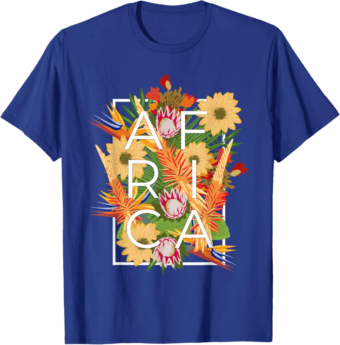 Flowers of Africa Word Art - African Pride T-Shirt - T-Shirt | Royal