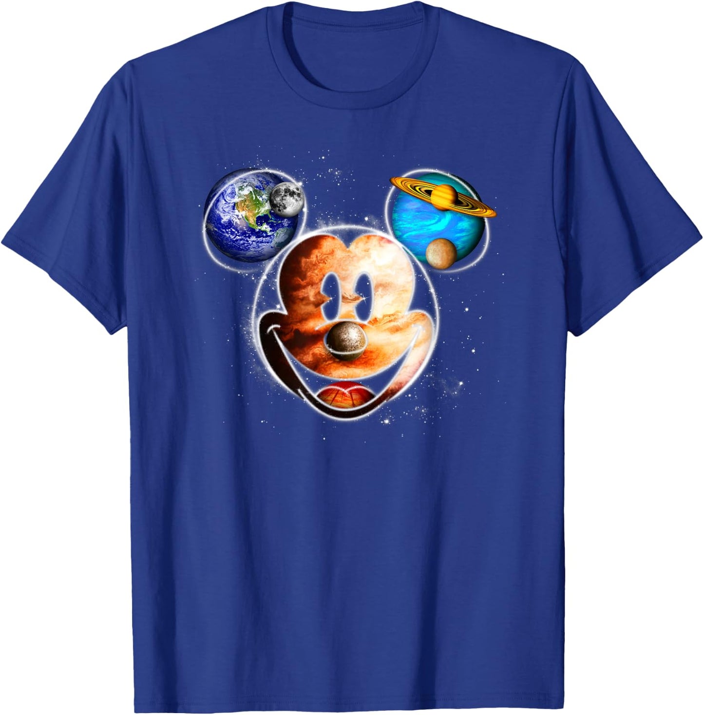 Mickey Mouse - Space Silhouette Head T-Shirt - T-Shirt | Royal