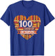 100 Days in the Books Reading Teacher 100th Day of School T-Shirt - T-Shirt | Royal