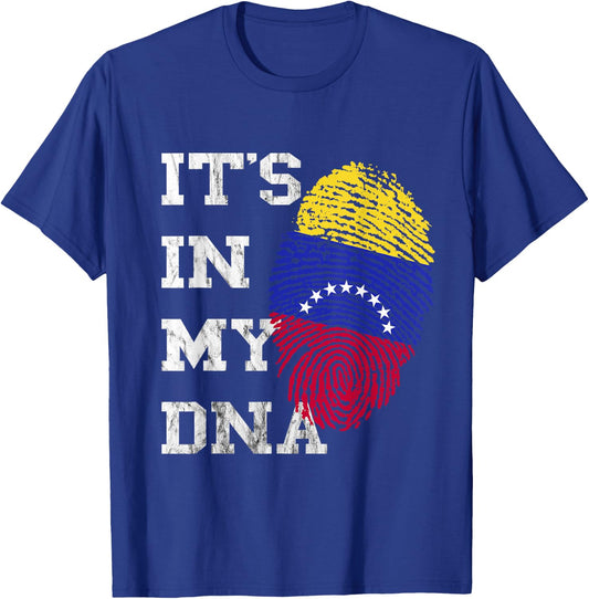 It's In My DNA Venezuelan Roots Venezuela 7 Stars Flag T-Shirt - T-Shirt | Royal