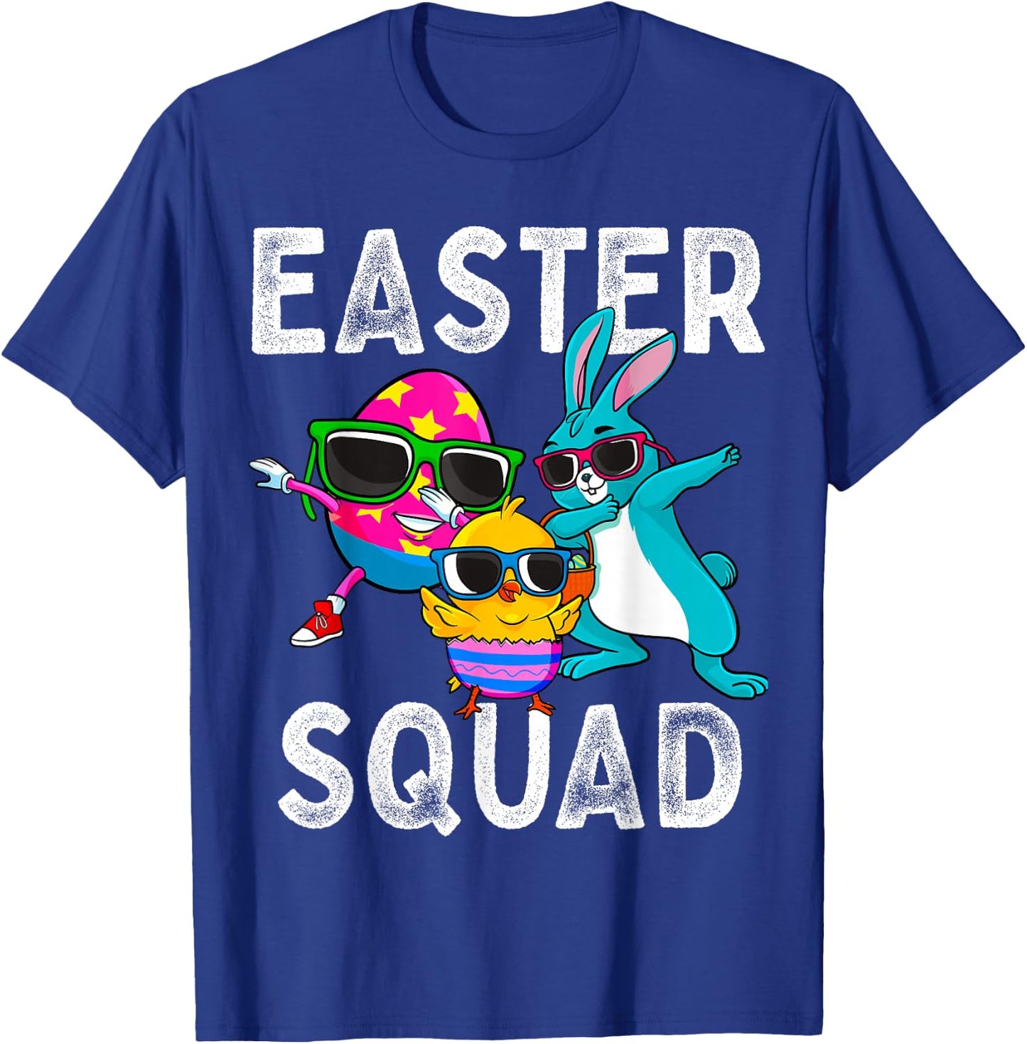 Easter Squad Dabbing Bunny Chick Egg Hunting Matching Family T-Shirt - T-Shirt | Royal