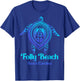 Folly Beach South Carolina SC Souvenirs Blue Sea Turtle T-Shirt - T-Shirt | Royal