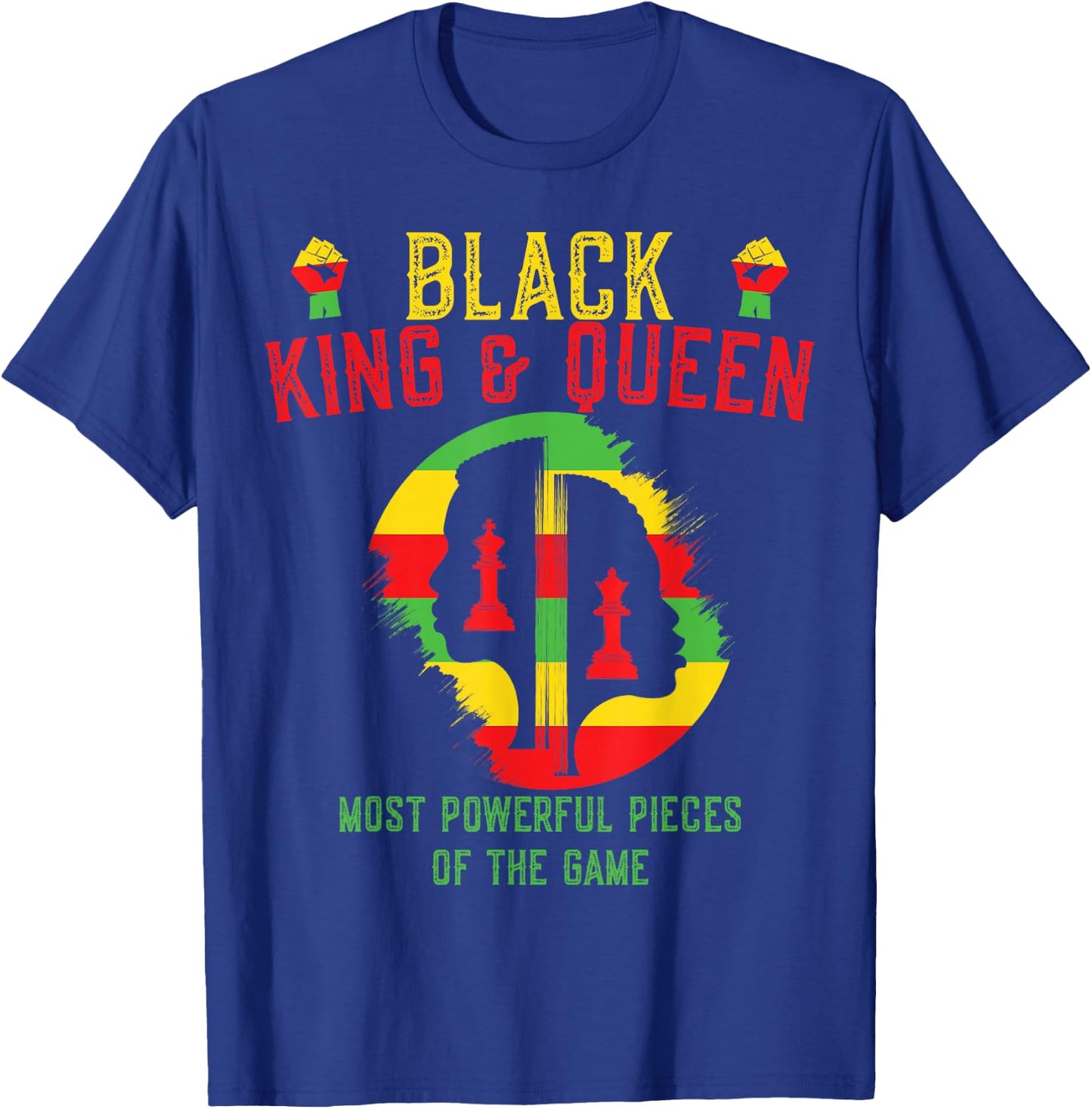 Black King and Queen Most Powerful Piece of the Game T-Shirt - T-Shirt | Royal