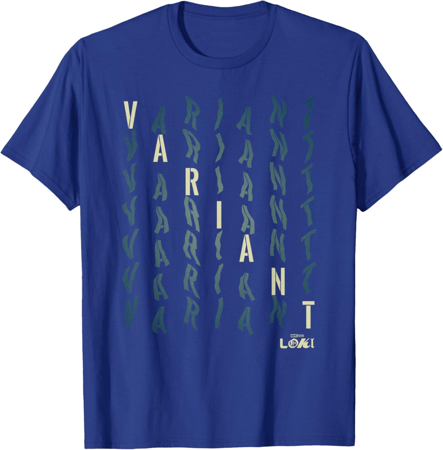 Marvel Loki Variant Wavy Text Stack T-Shirt - T-Shirt | Royal