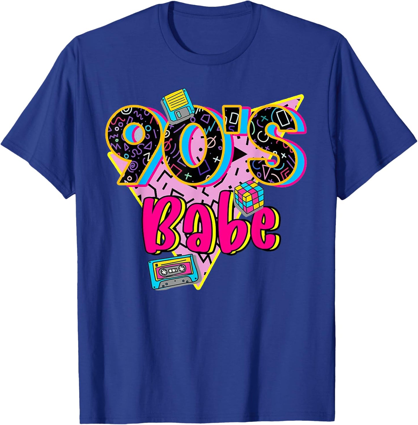 Vintage 90s Baby Party Funny Back To 90s Cassette Nostalgia T-Shirt - T-Shirt | Royal