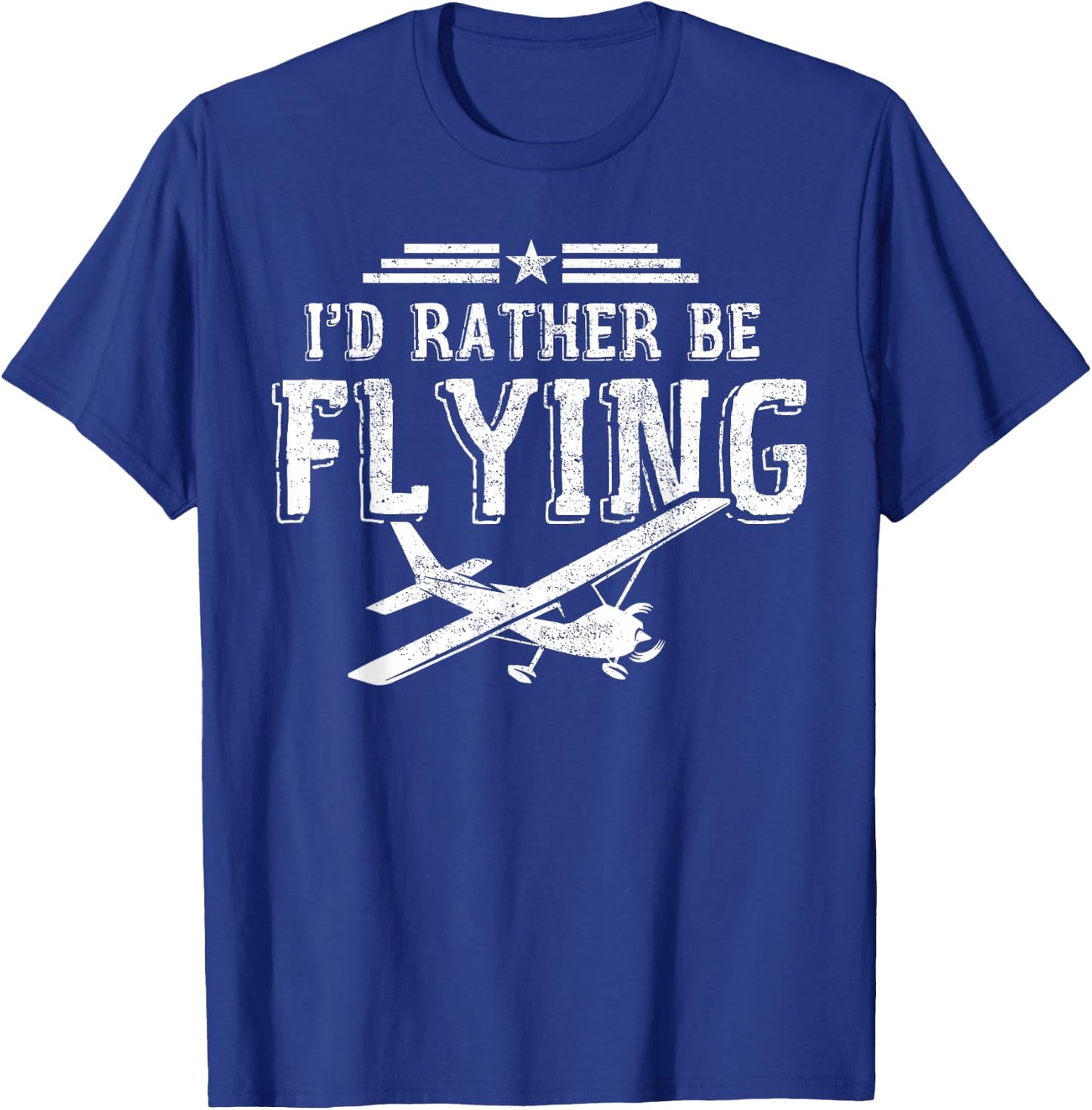 I'D Rather Be Flying Pilots Aeroplane Pilot Gift T-Shirt - T-Shirt | Royal