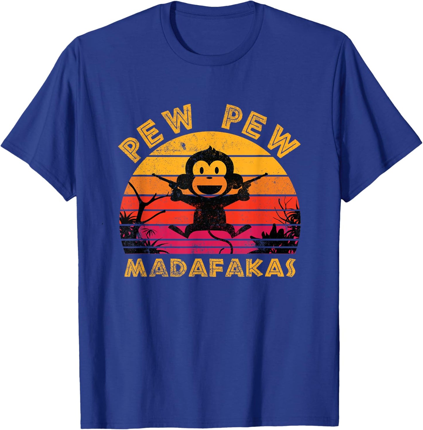 Pew Pew Madafakas Men's I Madafakas Monkeys T-Shirt - T-Shirt | Royal