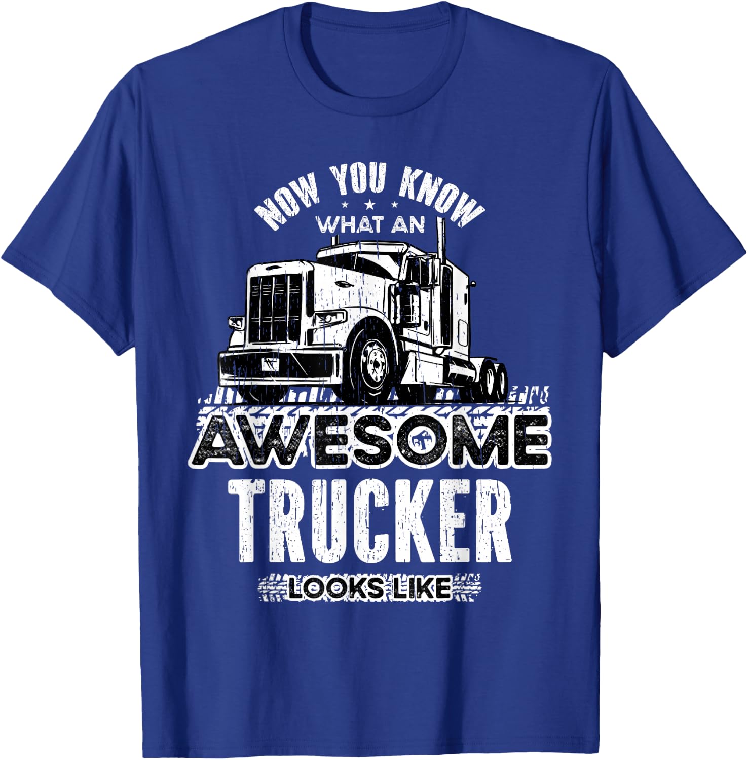 Now you know what an awesome trucker looks like Truckers T-Shirt - T-Shirt | Royal