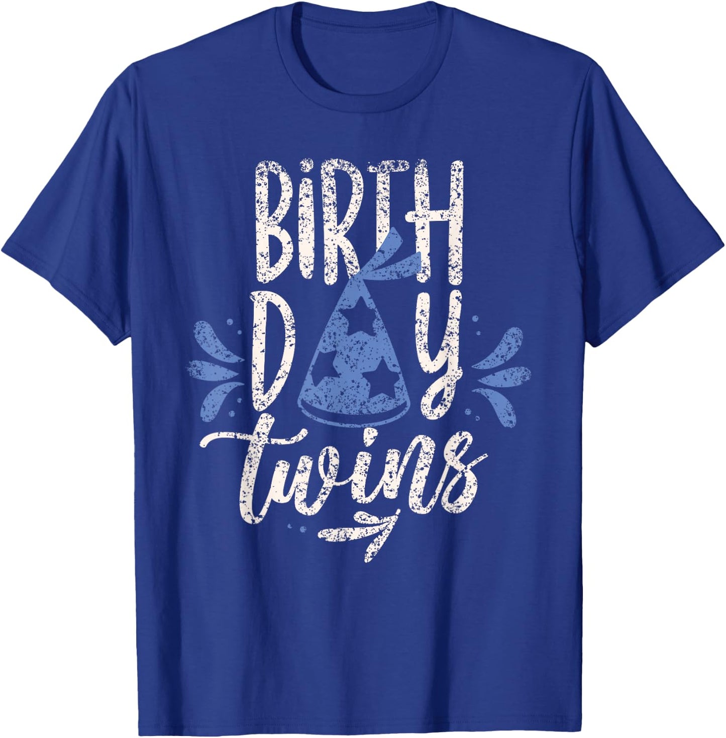 Birthday Twins Celebrate Cute Twin T-Shirt - T-Shirt | Royal