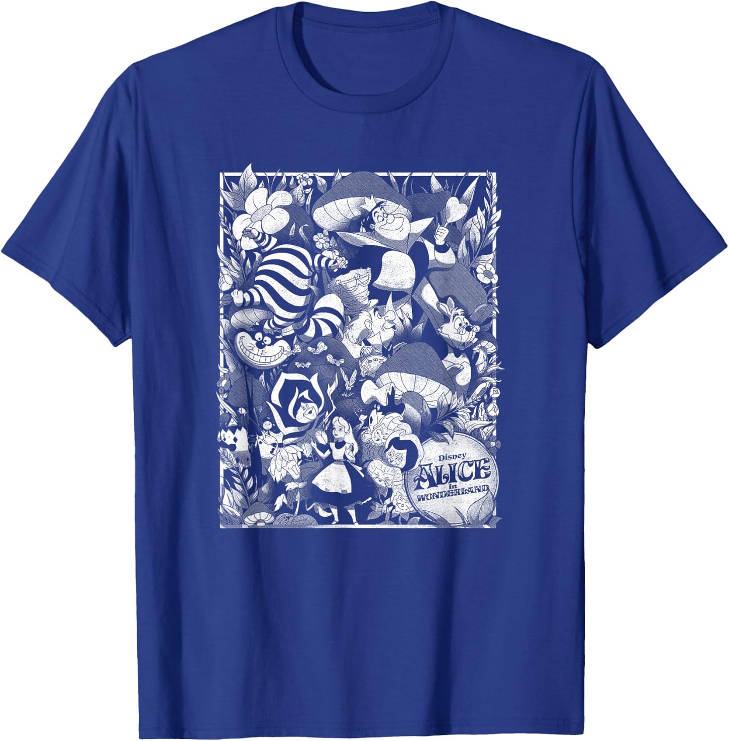 Disney Alice In Wonderland Group Collage Poster T-Shirt - T-Shirt | Royal