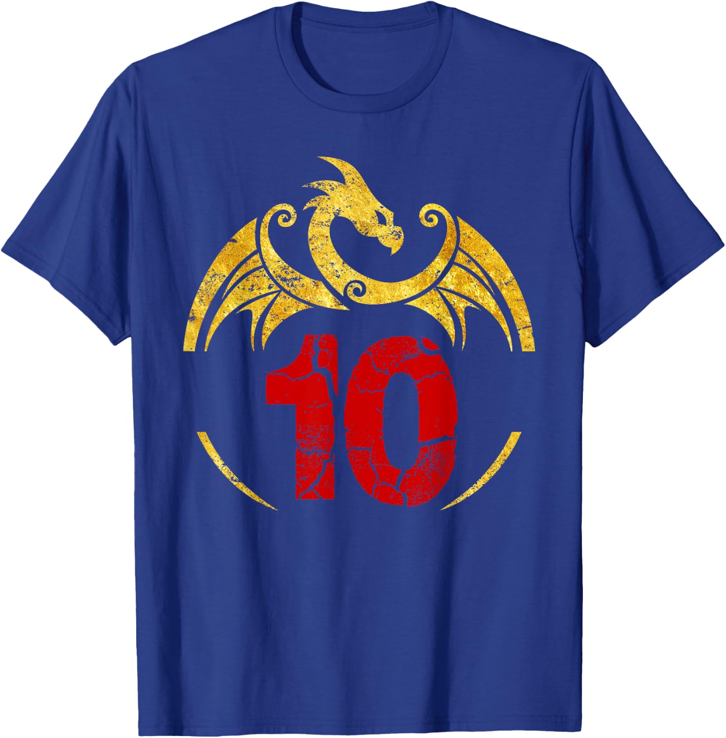10th Birthday Gift Dragon Shirt T-Shirt - T-Shirt | Royal