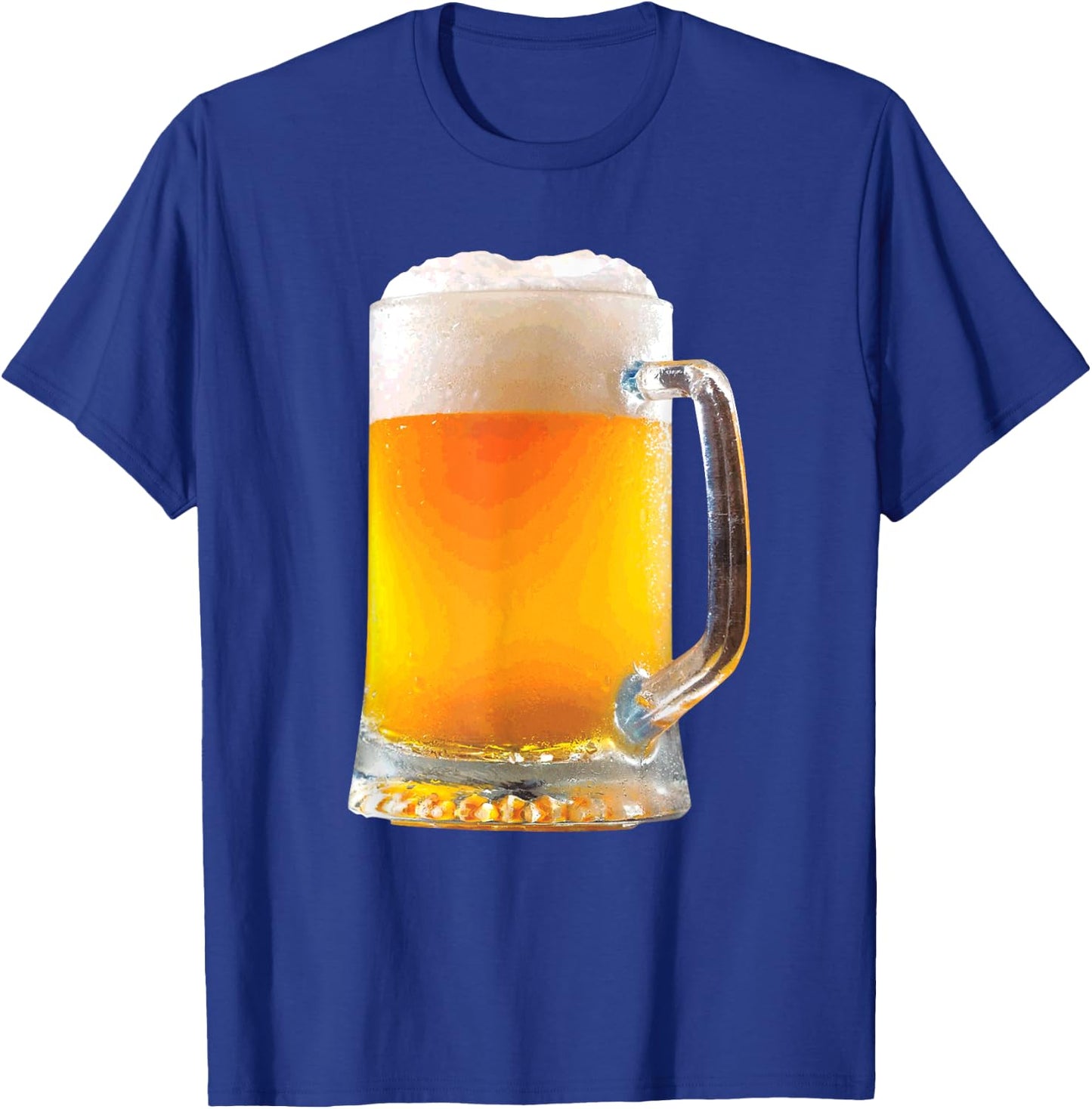 Beer Drinking Lovers Picture Cold Beer Mug Men Women T-Shirt - T-Shirt | Royal