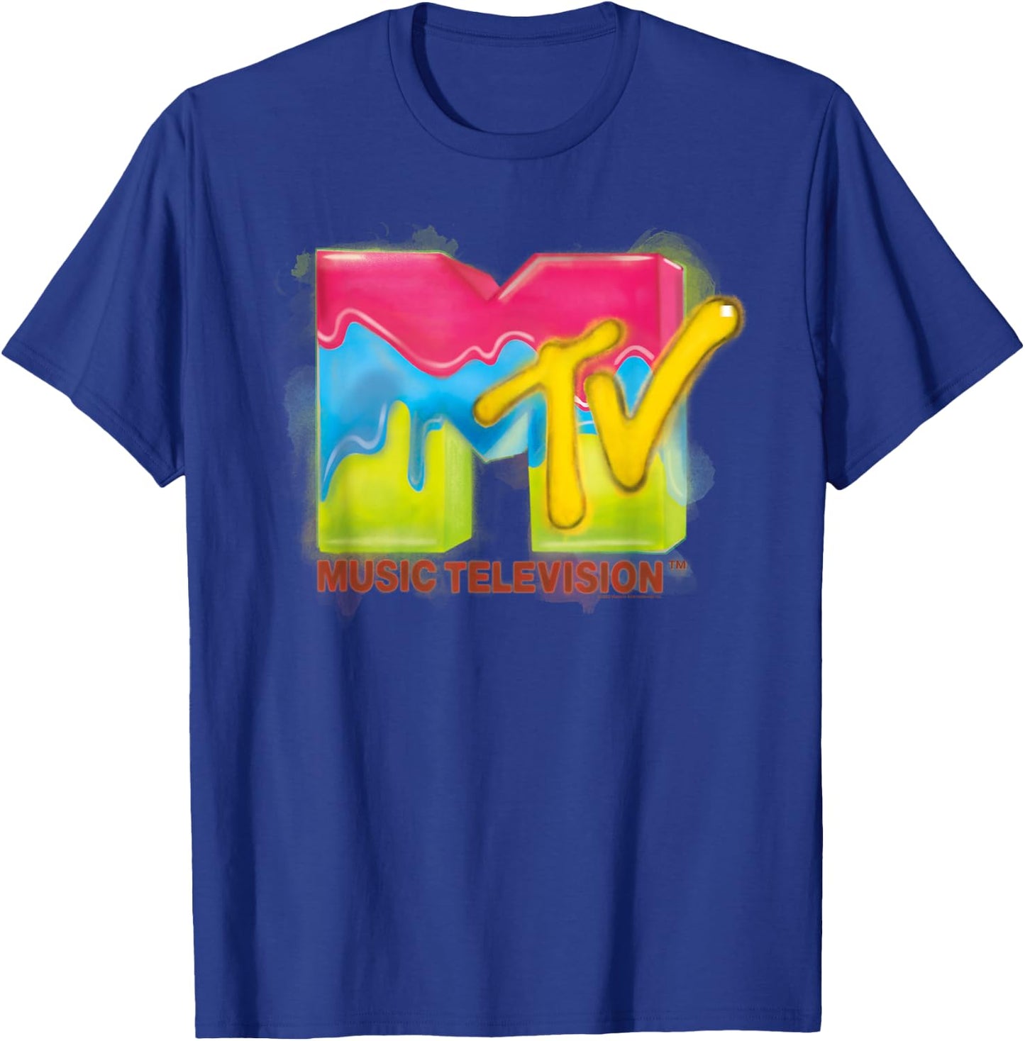 MTV Melted Ice Cream Logo T-Shirt - T-Shirt | Royal