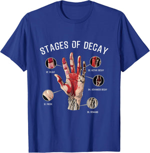 Stages Of Decay Funeral Director Funny Joke Quote Saying T-Shirt - T-Shirt | Royal