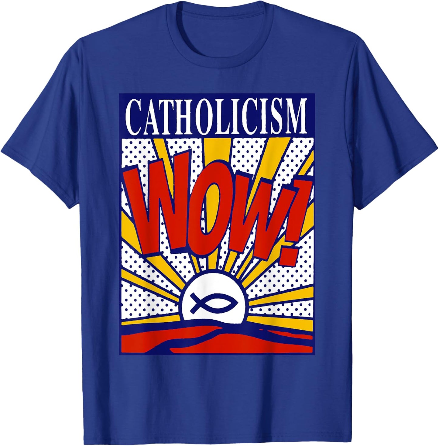 Buddy Christ | Catholicism Wow T-Shirt - T-Shirt | Royal