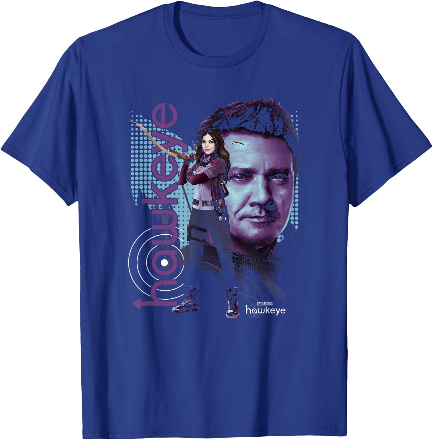 Marvel Hawkeye Disney Plus Group Shot Team Hawkeye Poster T-Shirt - T-Shirt | Royal