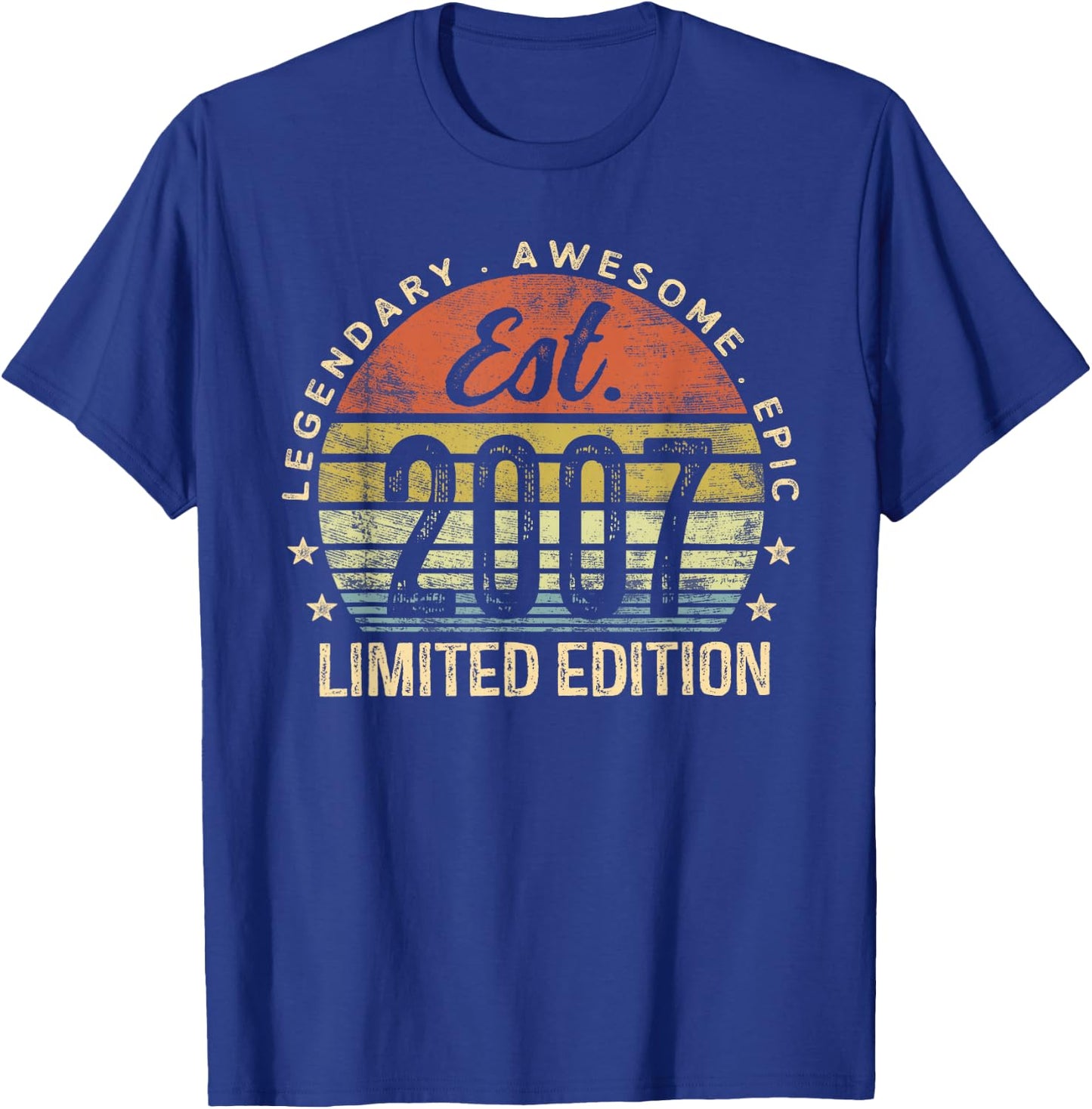 Est 2007 Limited Edition 18th Birthday Gifts 18 Year Old T-Shirt - T-Shirt | Royal