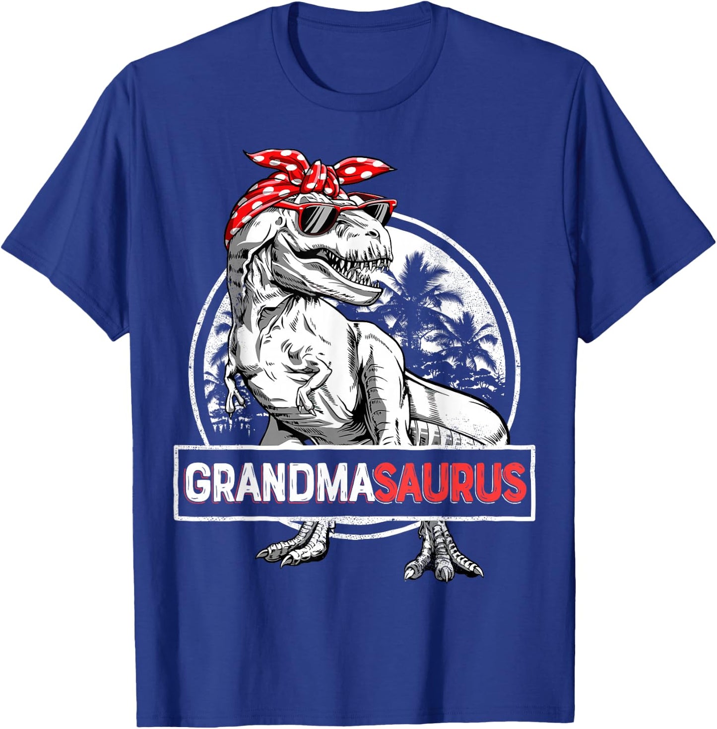 Grandmasaurus T rex Dinosaur Grandma Saurus Mother's Family T-Shirt - T-Shirt | Royal