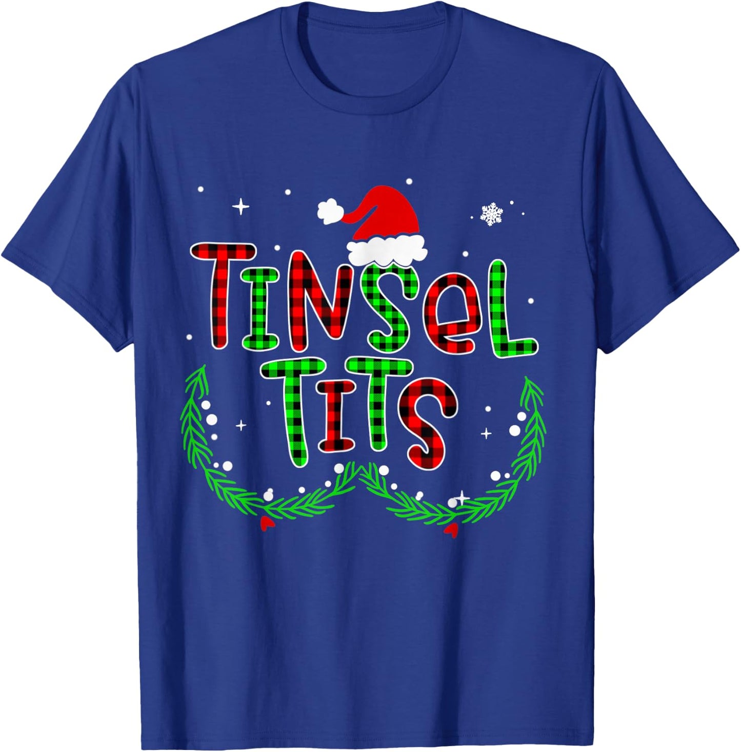 Tinsel Tits Jingle Balls Matching Christmas Couple Men Woman T-Shirt - T-Shirt | Royal