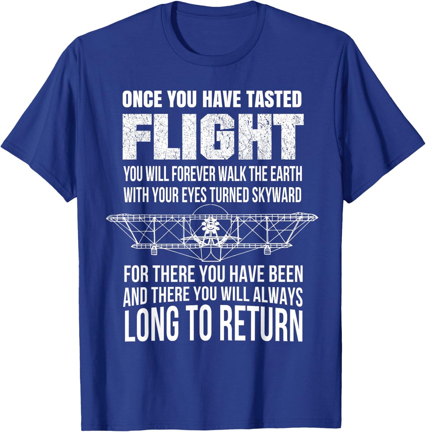 Once You Have Tasted Flight Da Vinci Aviation Quote T-Shirt - T-Shirt | Royal