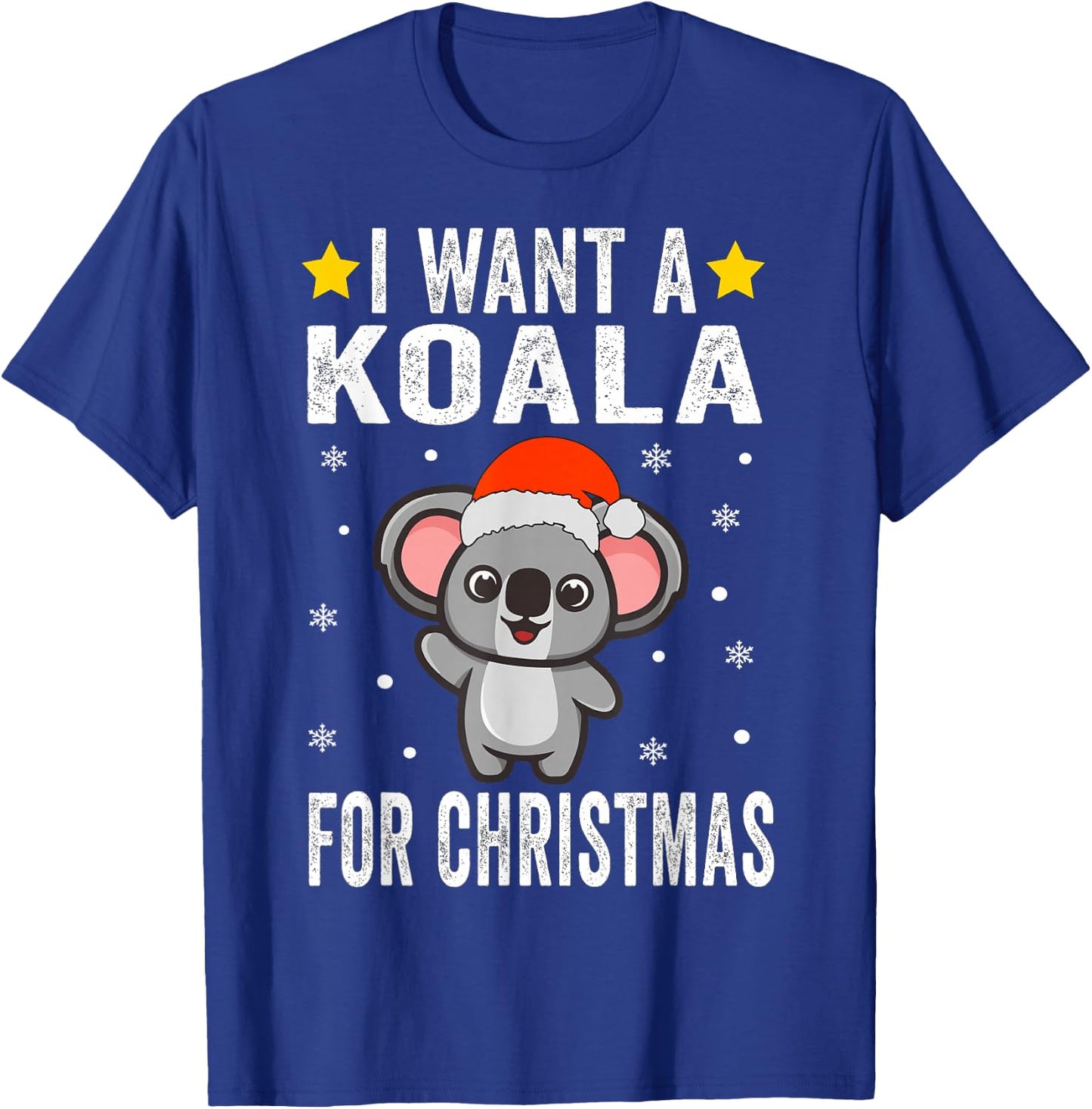 I Want A Koala For Christmas Koala Shirt Boys Girls Pajamas T-Shirt - T-Shirt | Royal