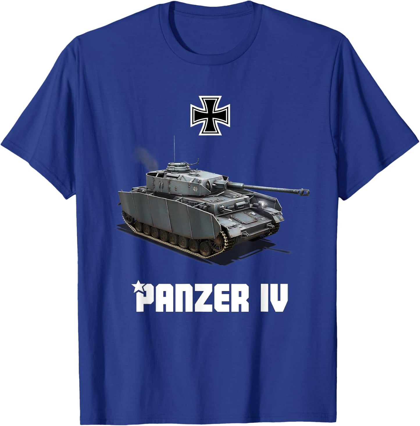 Panzer IV Ausf.G and H German Medium Tank WW2 Military T-Shirt - T-Shirt | Royal
