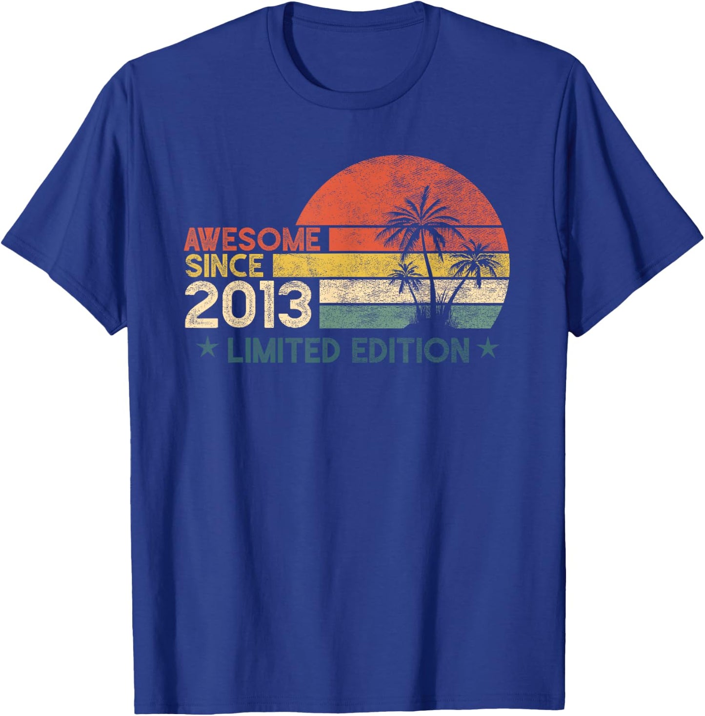 12 Birthday Gifts Awesome Since 2013 Limited Edition T-Shirt - T-Shirt | Royal