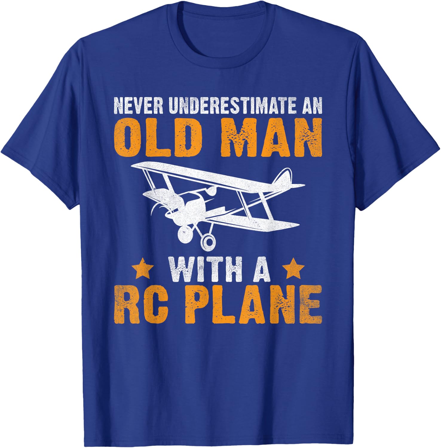 Never underestimate an old Man with a RC Plane T-Shirt - T-Shirt | Royal