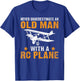 Never underestimate an old Man with a RC Plane T-Shirt - T-Shirt | Royal