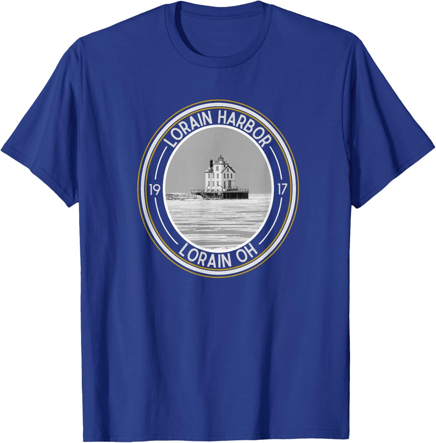 Lorain Harbor Lighthouse Ohio T-Shirt - T-Shirt | Royal