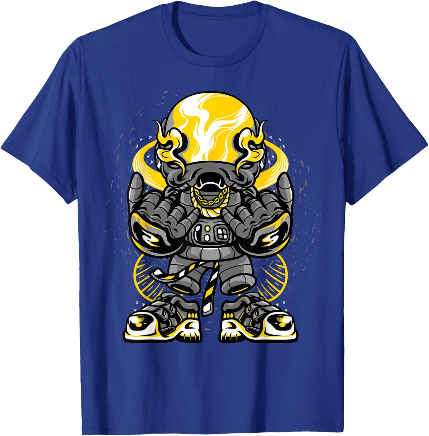 Urban Graffiti Style Astronaut Cool Hip Hop Theme Design T-Shirt - T-Shirt | Royal