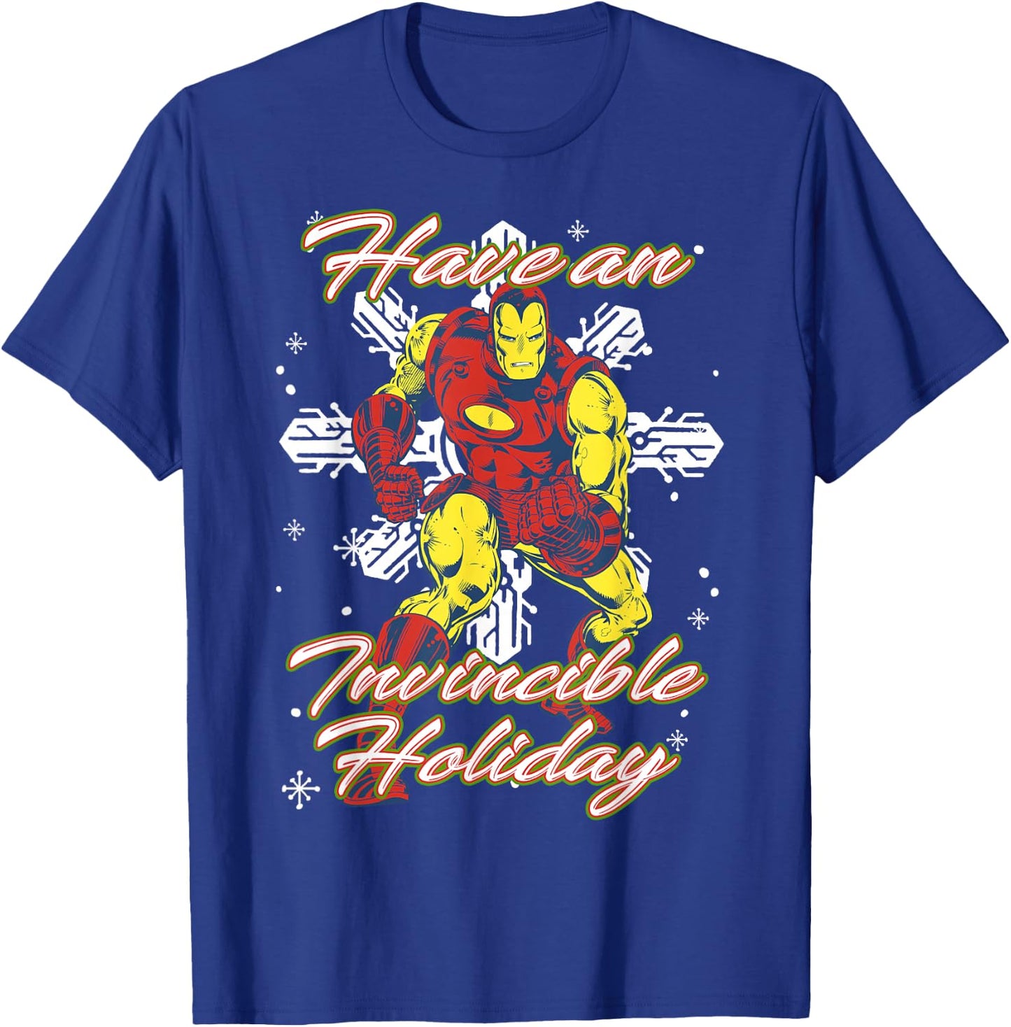 Marvel Iron Man Have An Invincible Holiday Christmas T-Shirt - T-Shirt | Royal