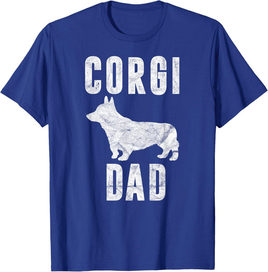 Vintage Corgi Dad Gift Dog Daddy Welsh Corgi Father T-Shirt - T-Shirt | Royal