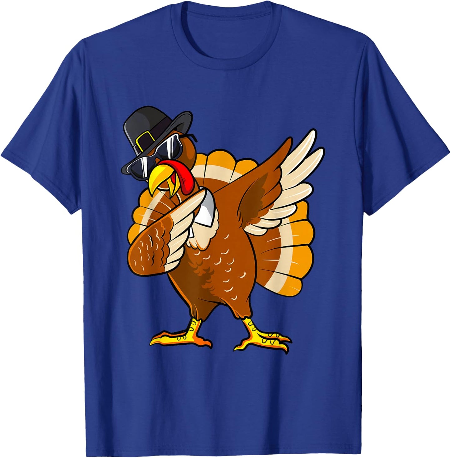 Dabbing Turkey Thanksgiving Day Gifts Pilgrim Boys Kids Men T-Shirt - T-Shirt | Royal