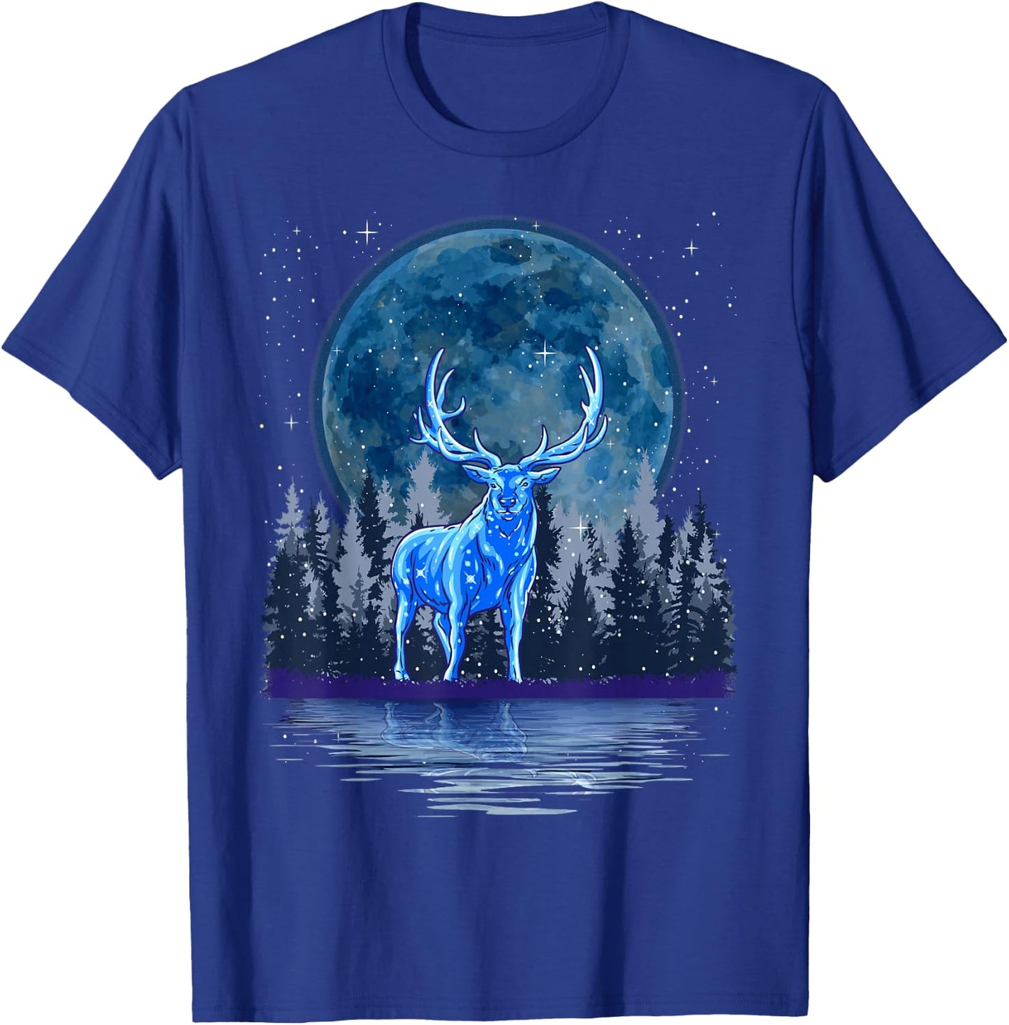 Vintage Winter Elk Reindeer T-Shirt - T-Shirt | Royal