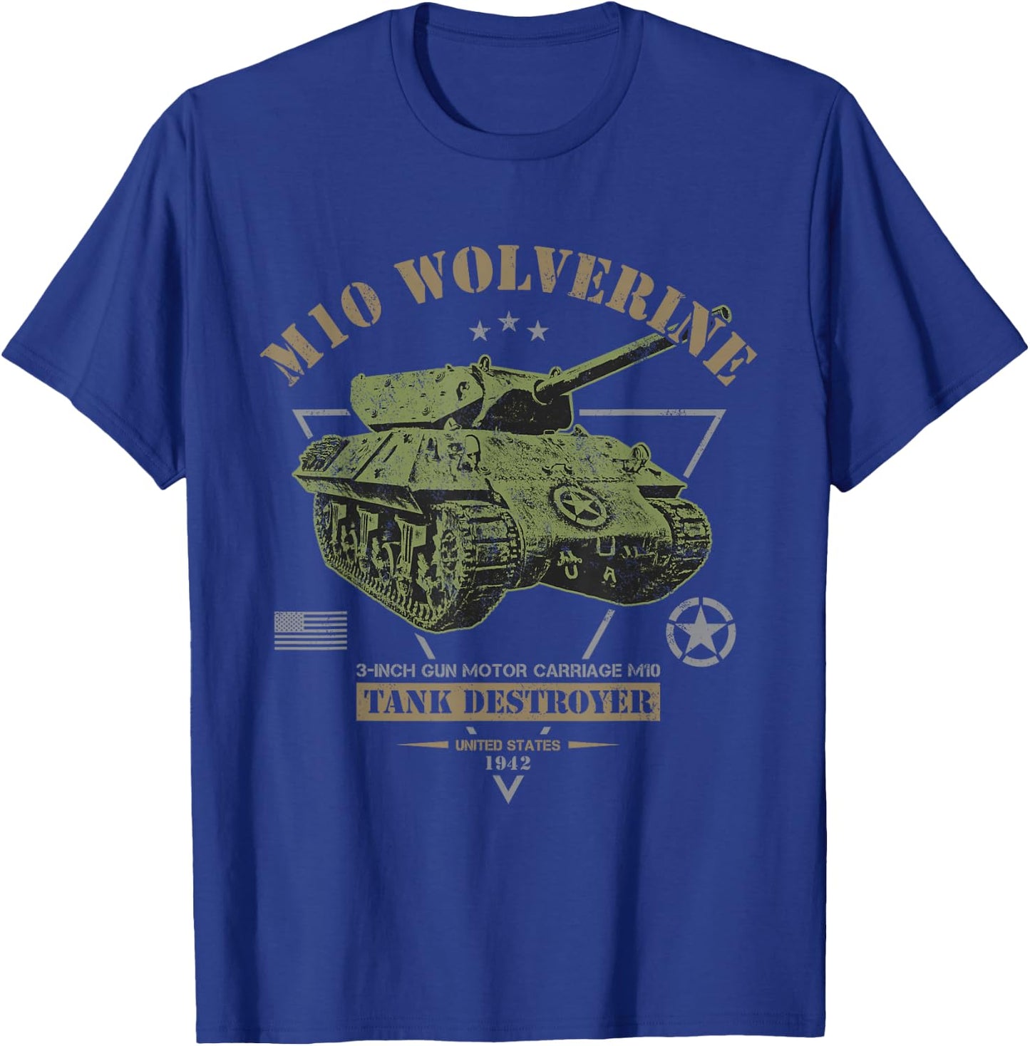 M10 "Wolverine" Tank Destroyer T-Shirt - T-Shirt | Royal
