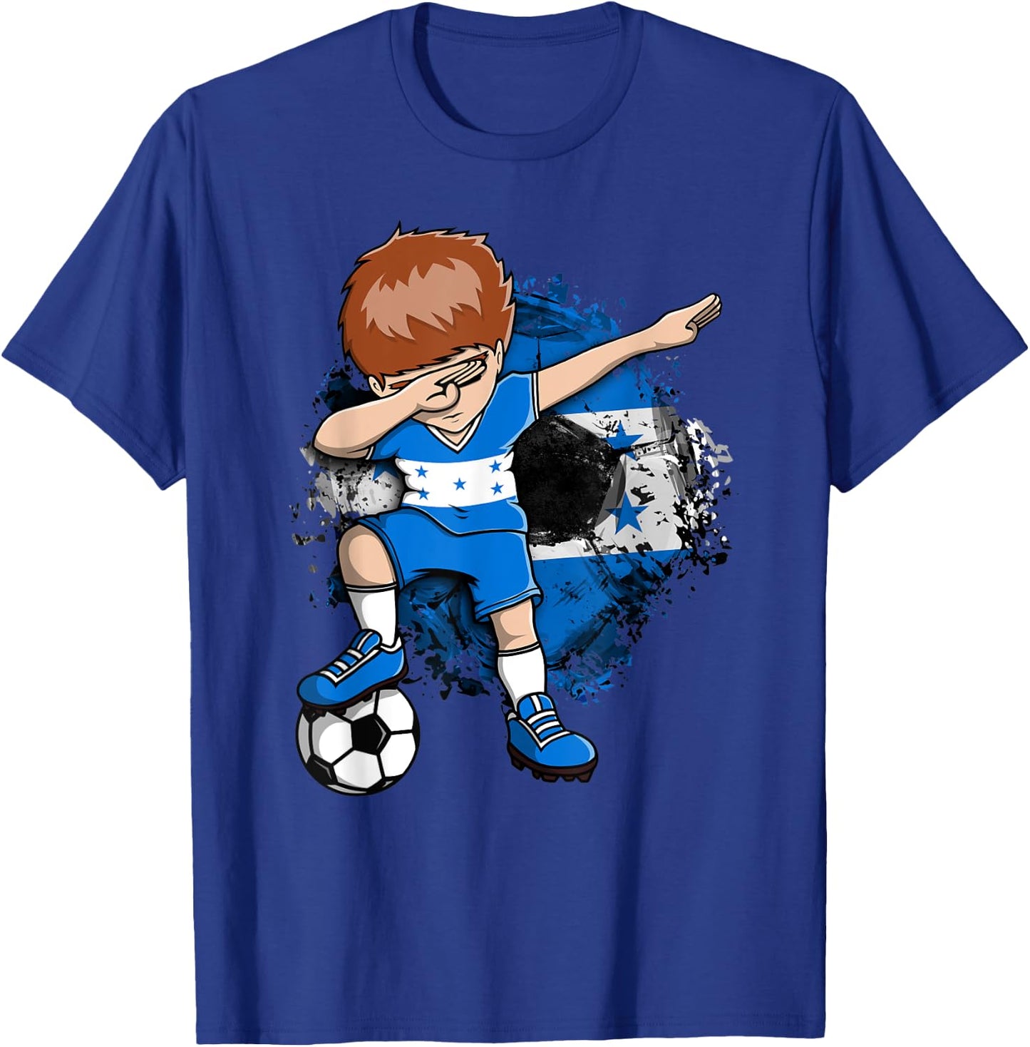 Dabbing Soccer Boy - Honduras Jersey Honduran Football Fans T-Shirt - T-Shirt | Royal