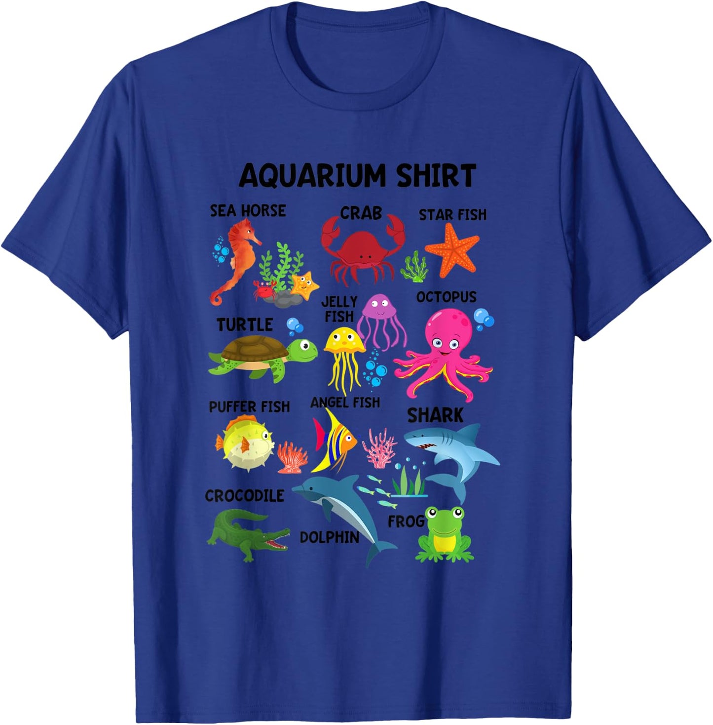 Aquarium Shirt Sea Life Animals A Day At The Aquarium Party T-Shirt - T-Shirt | Royal