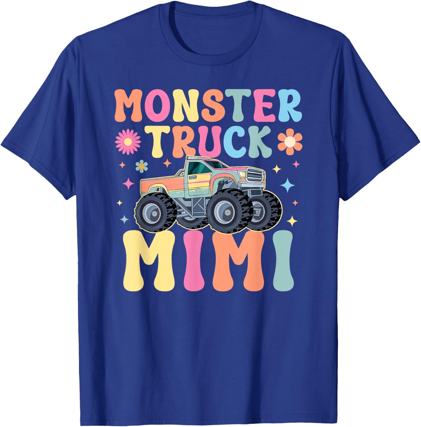 Monster Truck Mimi Groovy Monster Truck Mimi Grandma T-Shirt - T-Shirt | Royal